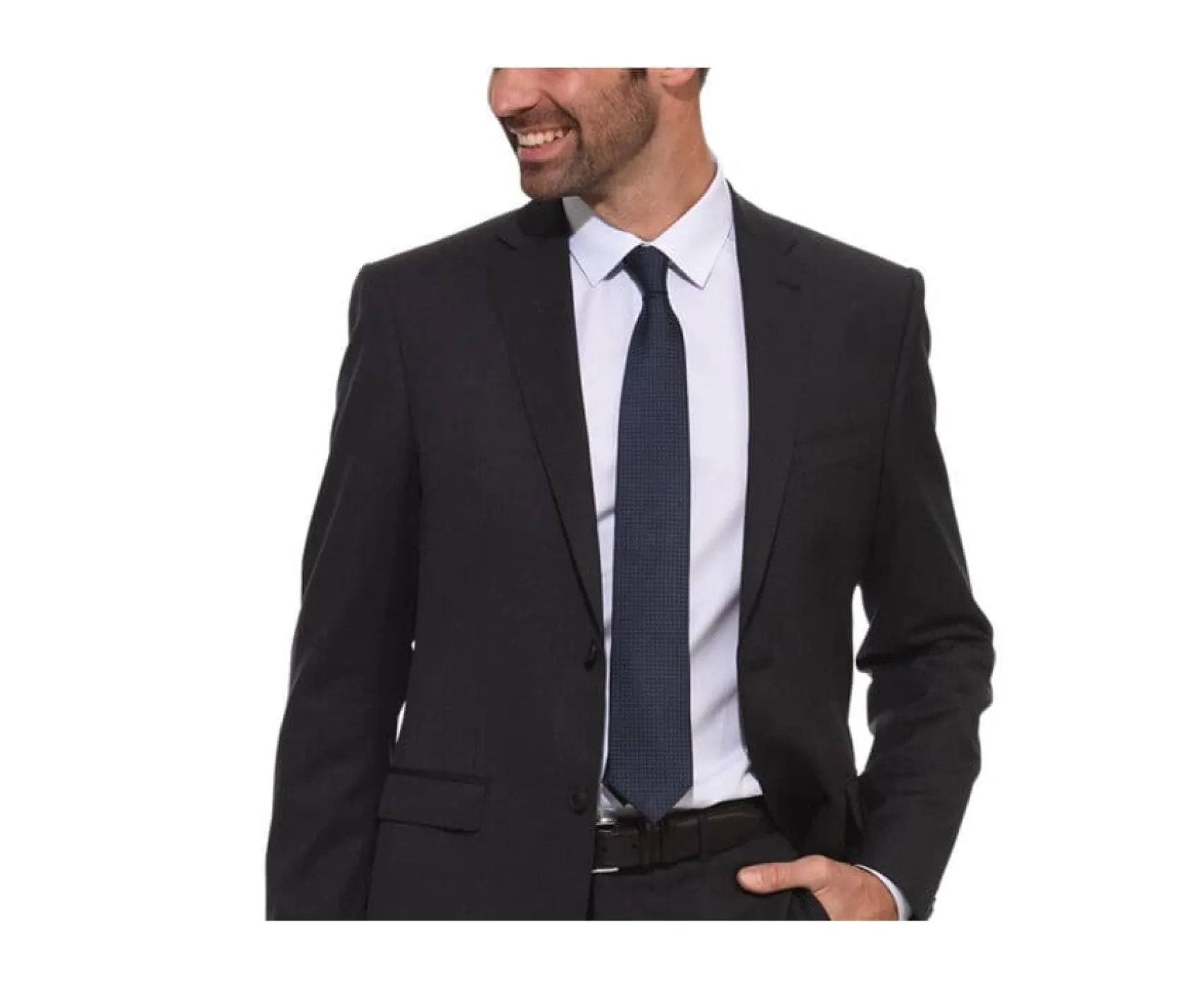 Bexley | Navy Silk Tie With Royal Blue Micro Dots Navy And Roy Blue