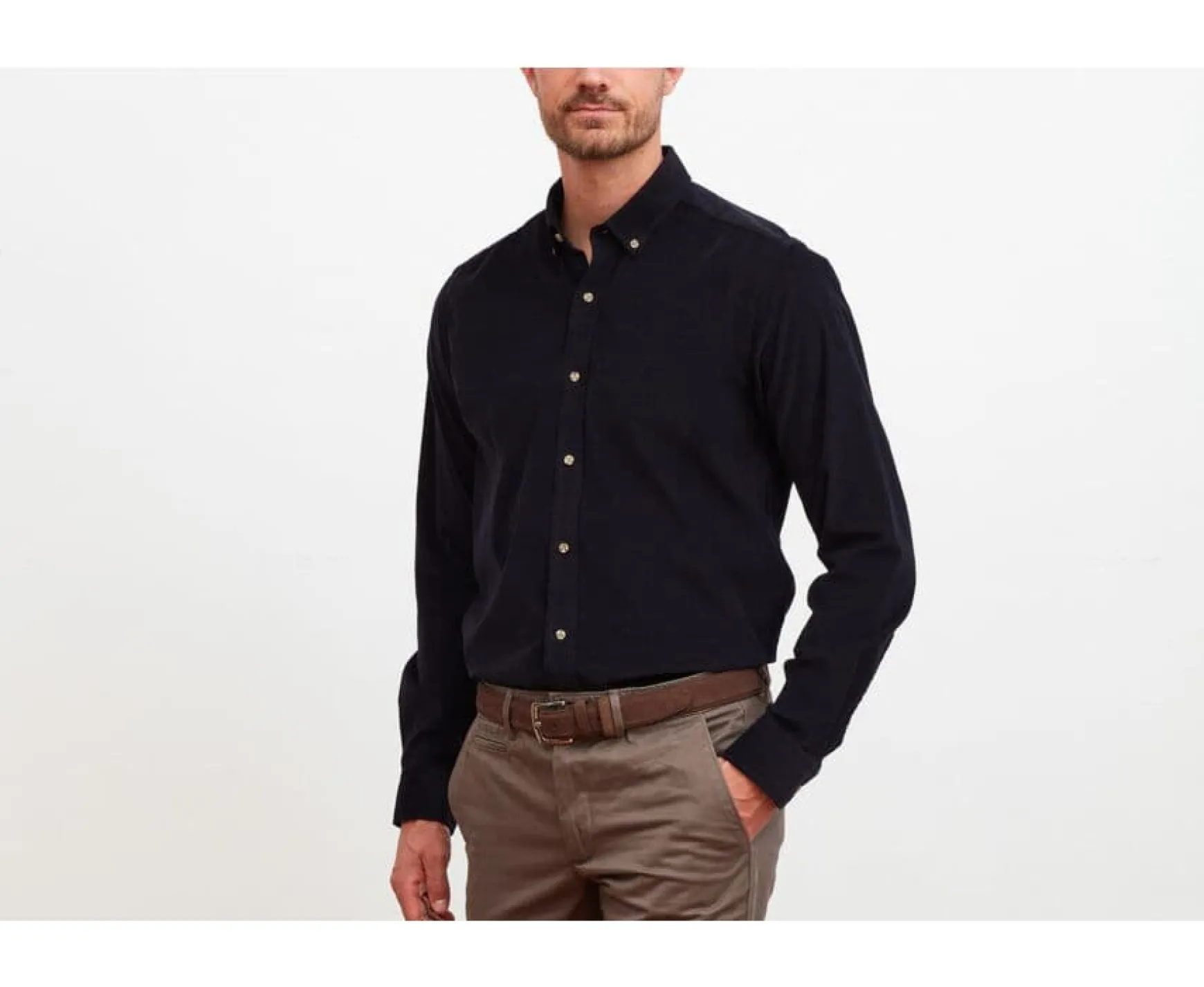 Bexley | Navy Velvet Shirt Wayne Dark Navy