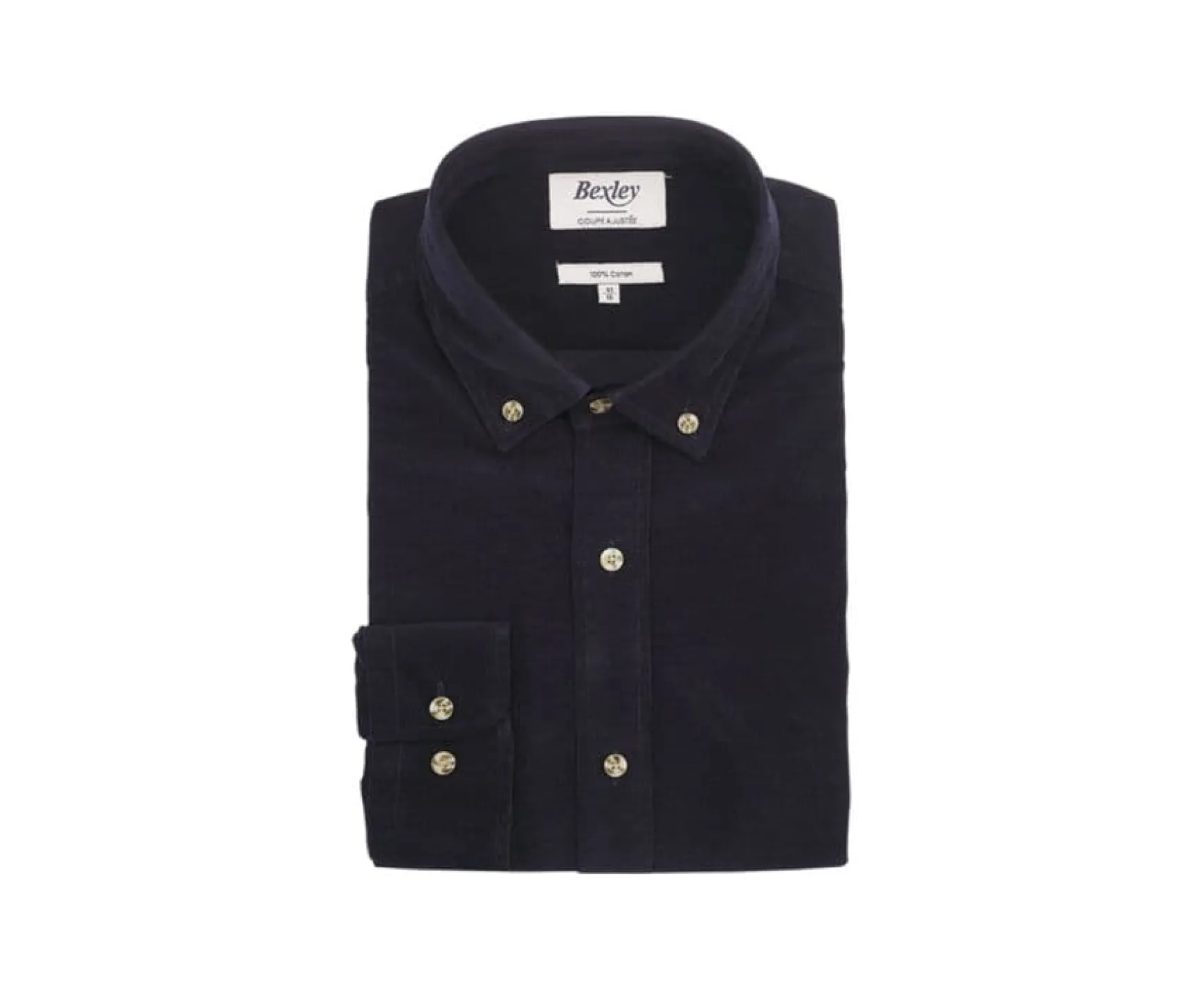 Bexley | Navy Velvet Shirt Wayne Dark Navy