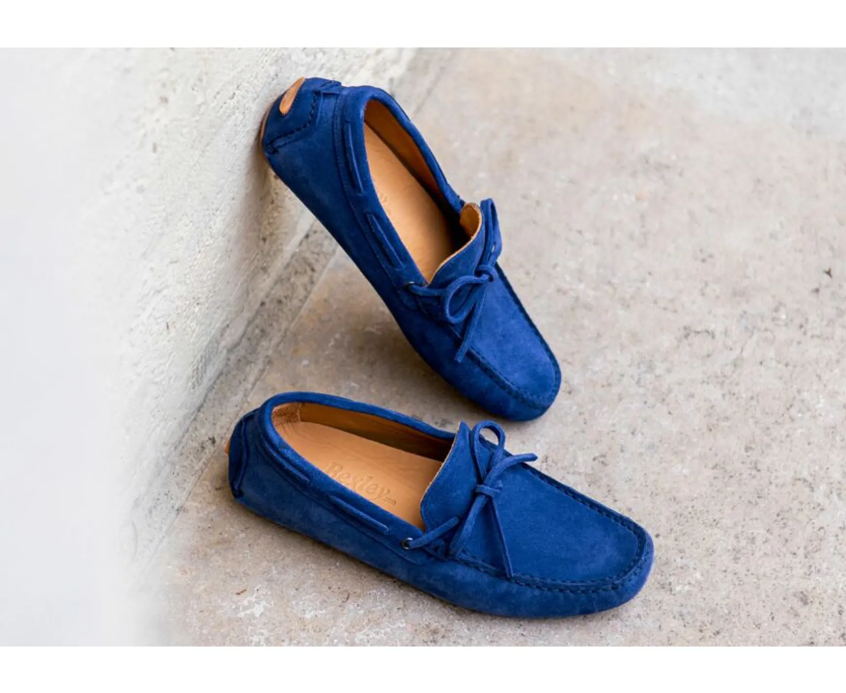 Bexley Moccasins | Ocean Blue Velvet Men'S Summer Loafers Deltona Ocean Blue Suede