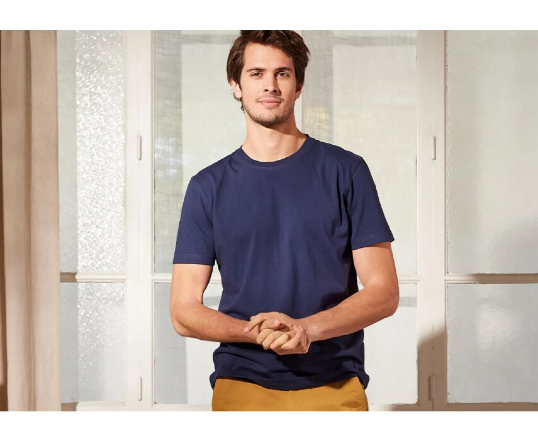 Bexley | Organic Cotton Plain T-Shirt Edgar Iii Navy