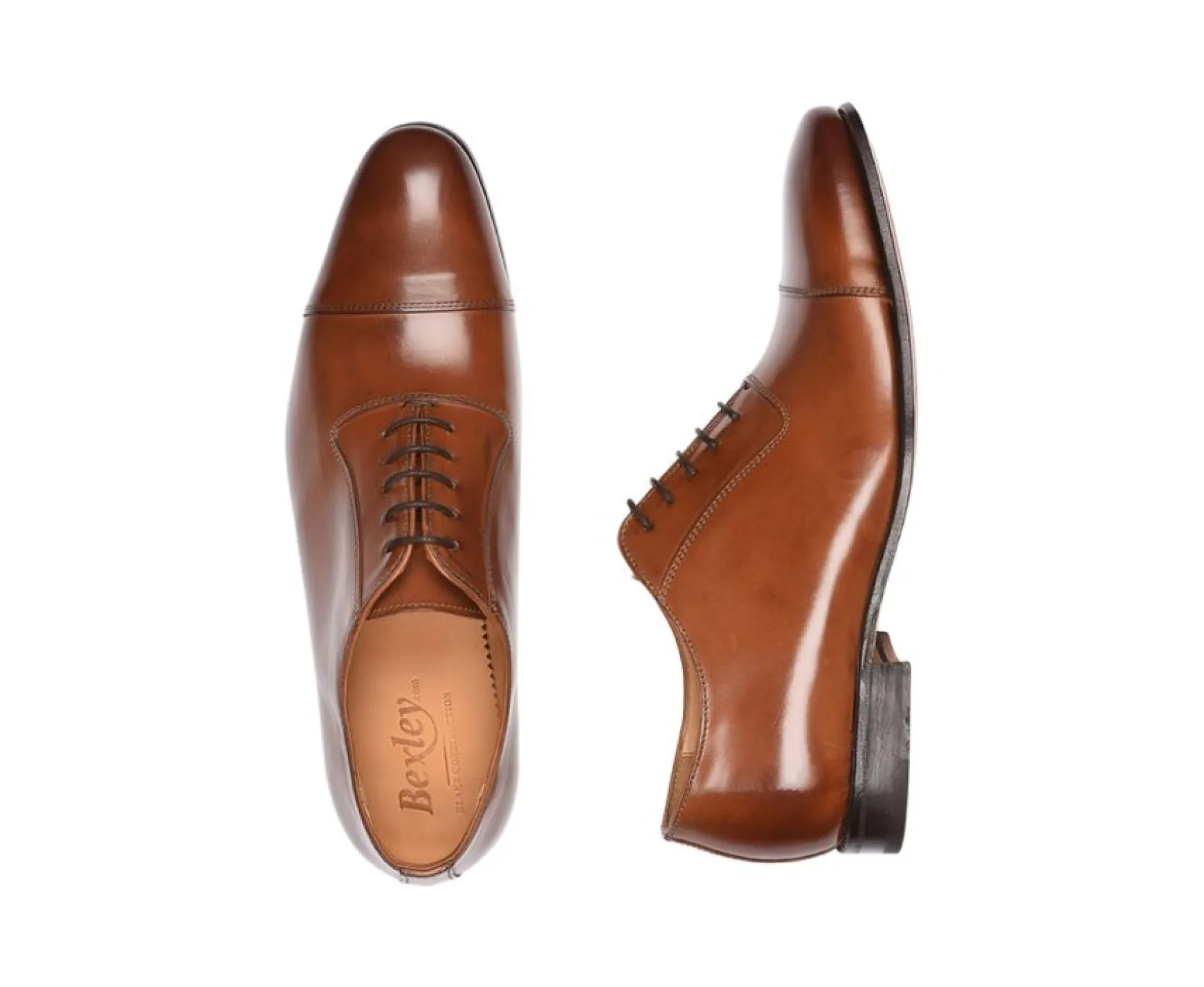 Bexley Comfort Shoes | Oxford Shoes - Leather Outsole Ringwood Patina Chestnut