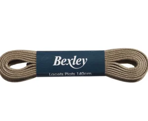 Bexley | 2 Pairs Of Taupe Shoelaces For Men'S High Top Trainers Light Taupe