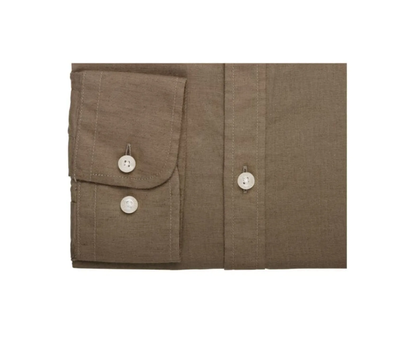 Bexley | Plain Taupe Cotton Linen Shirt Elibert Light Taupe