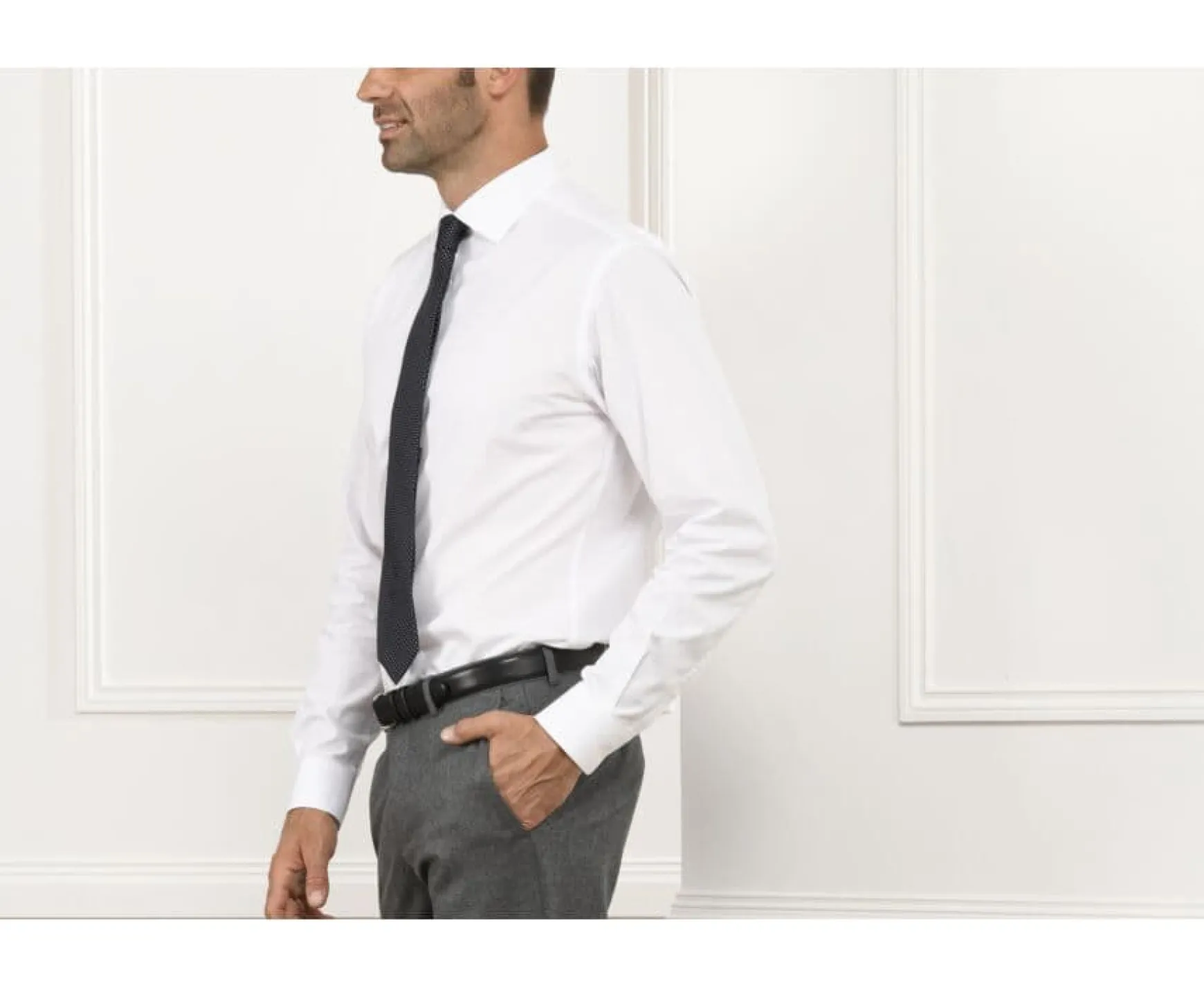 Bexley | Poplin Cotton Shirt - Italian Collar Ludovico Classic White