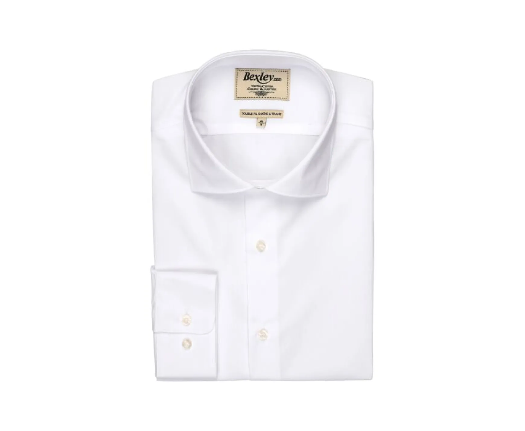 Bexley | Poplin Cotton Shirt - Italian Collar Ludovico Classic White