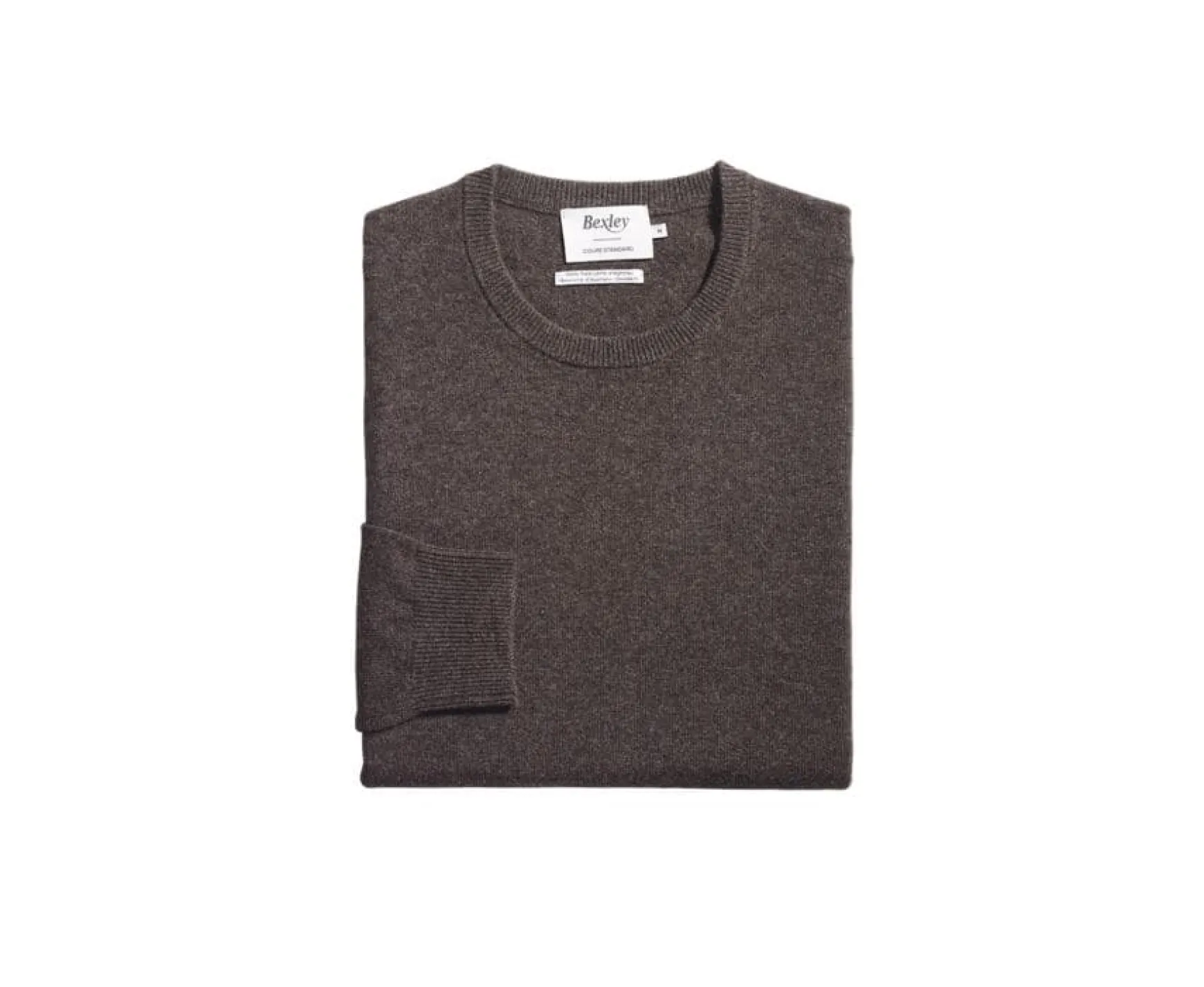 Bexley | Round-Neck Wool Jumper - Conan | Dark Chocolate