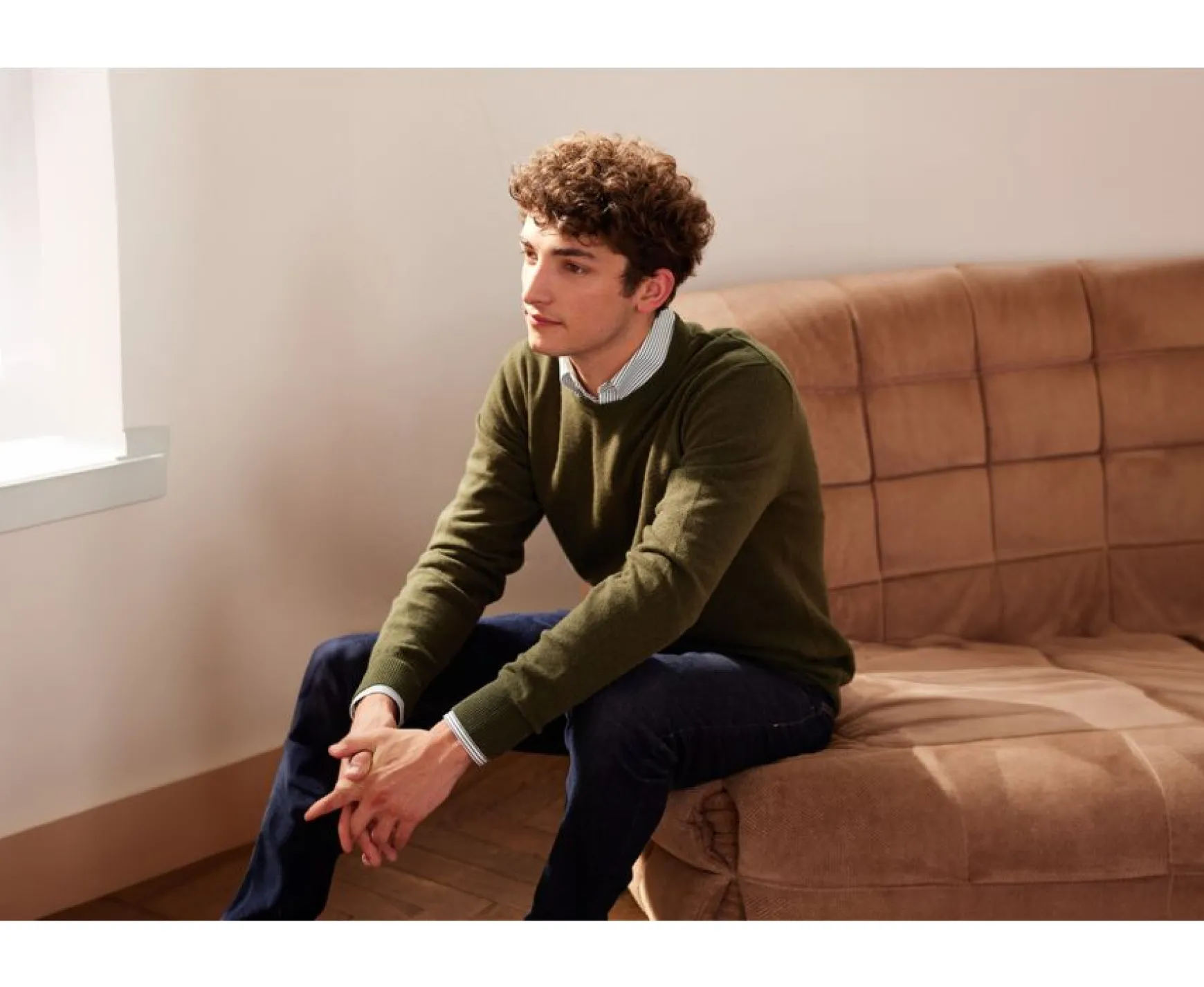 Bexley | Round-Neck Wool Jumper Conan Green