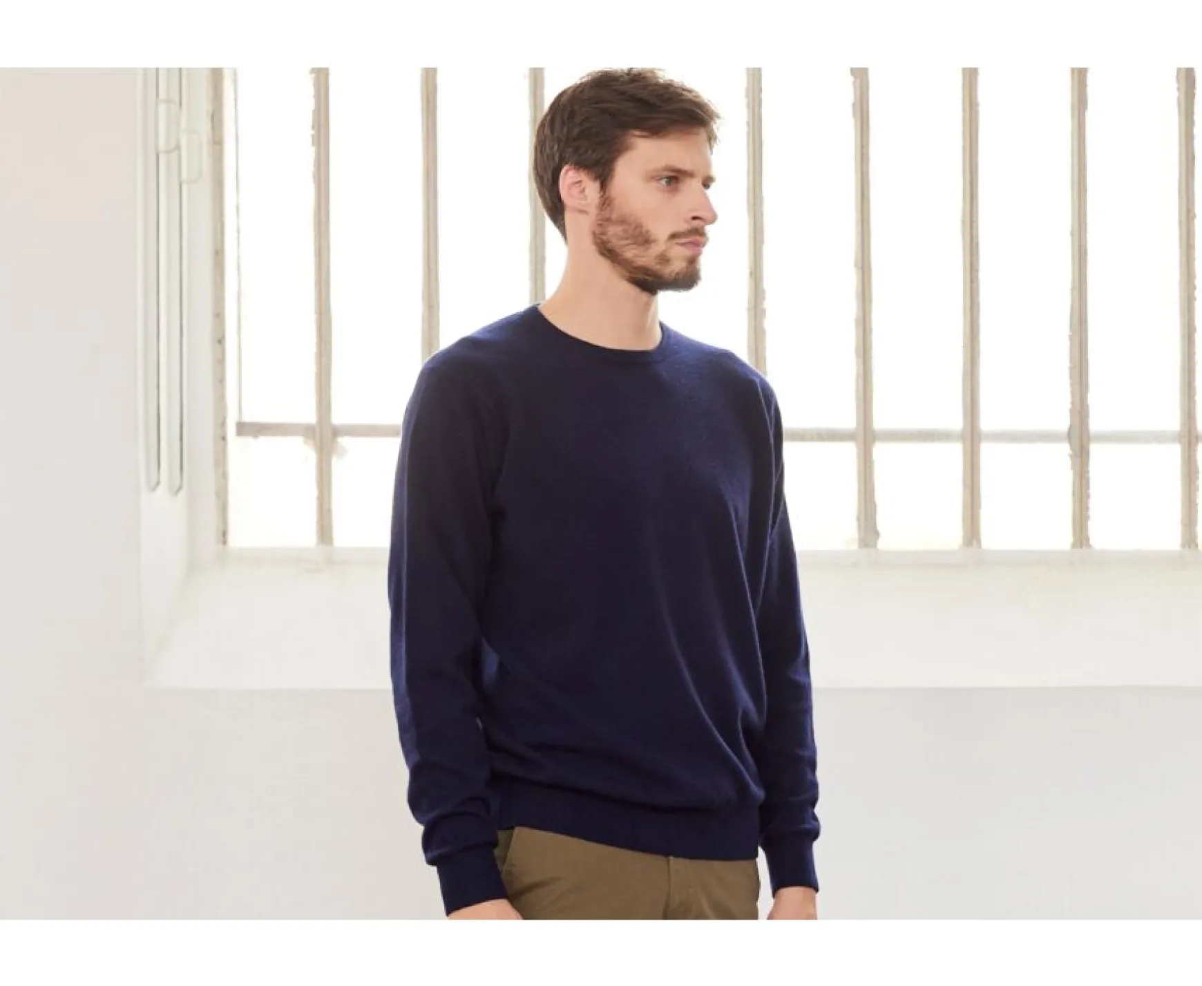 Bexley | Round-Neck Wool Jumper Conan Navy