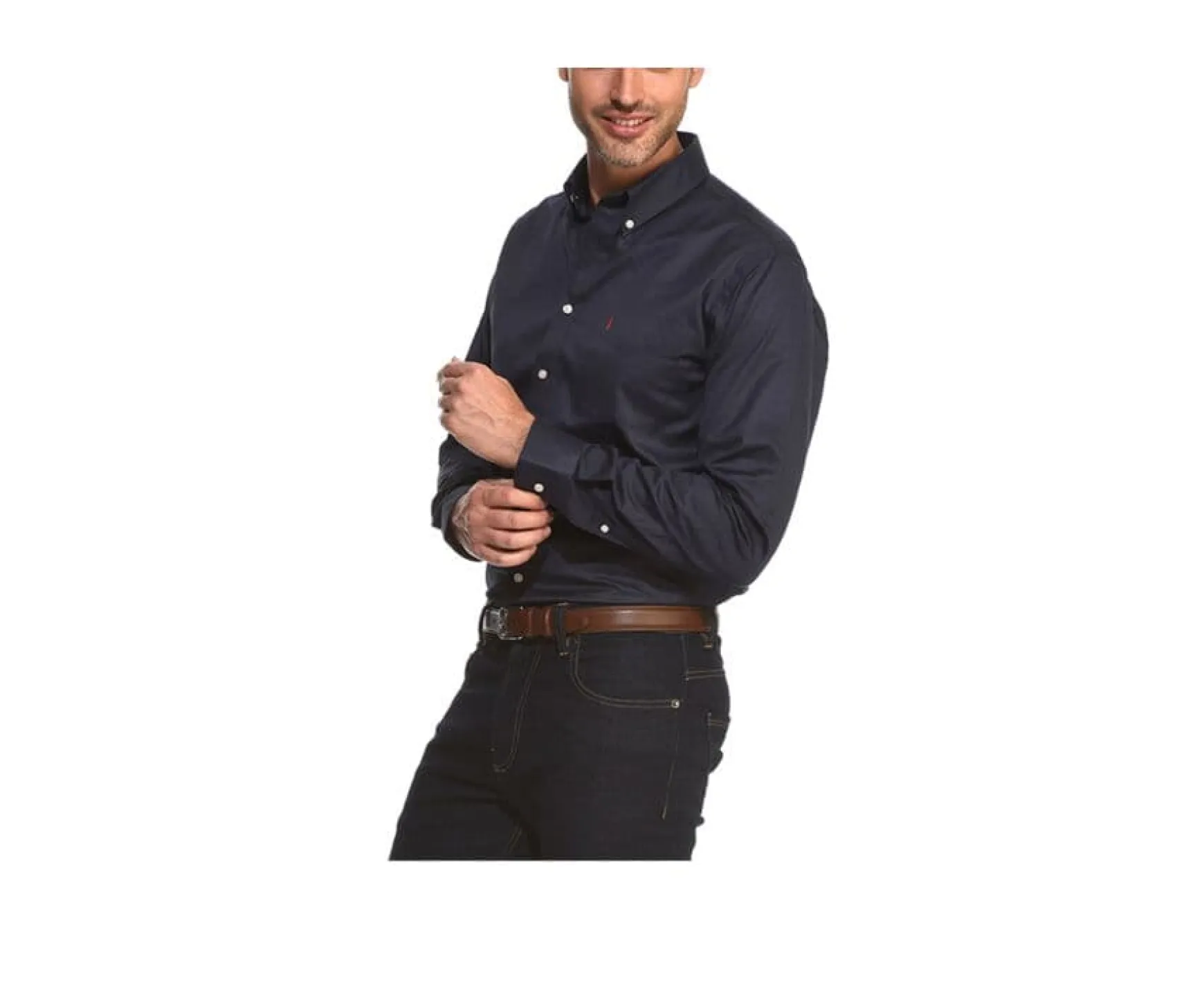 Bexley | Shirt 100% Cotton - Button Down Collar Alvin Navy