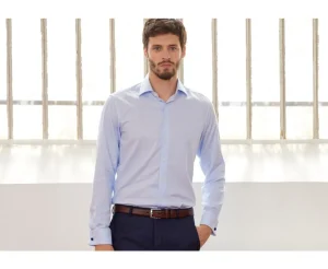 Bexley | Shirt With Cufflinks Paolo Pale Blue