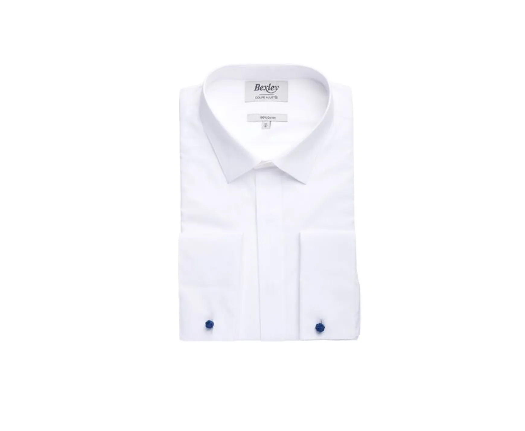 Bexley | Shirt With French Cuffs And Covered Placket - Olivio | White