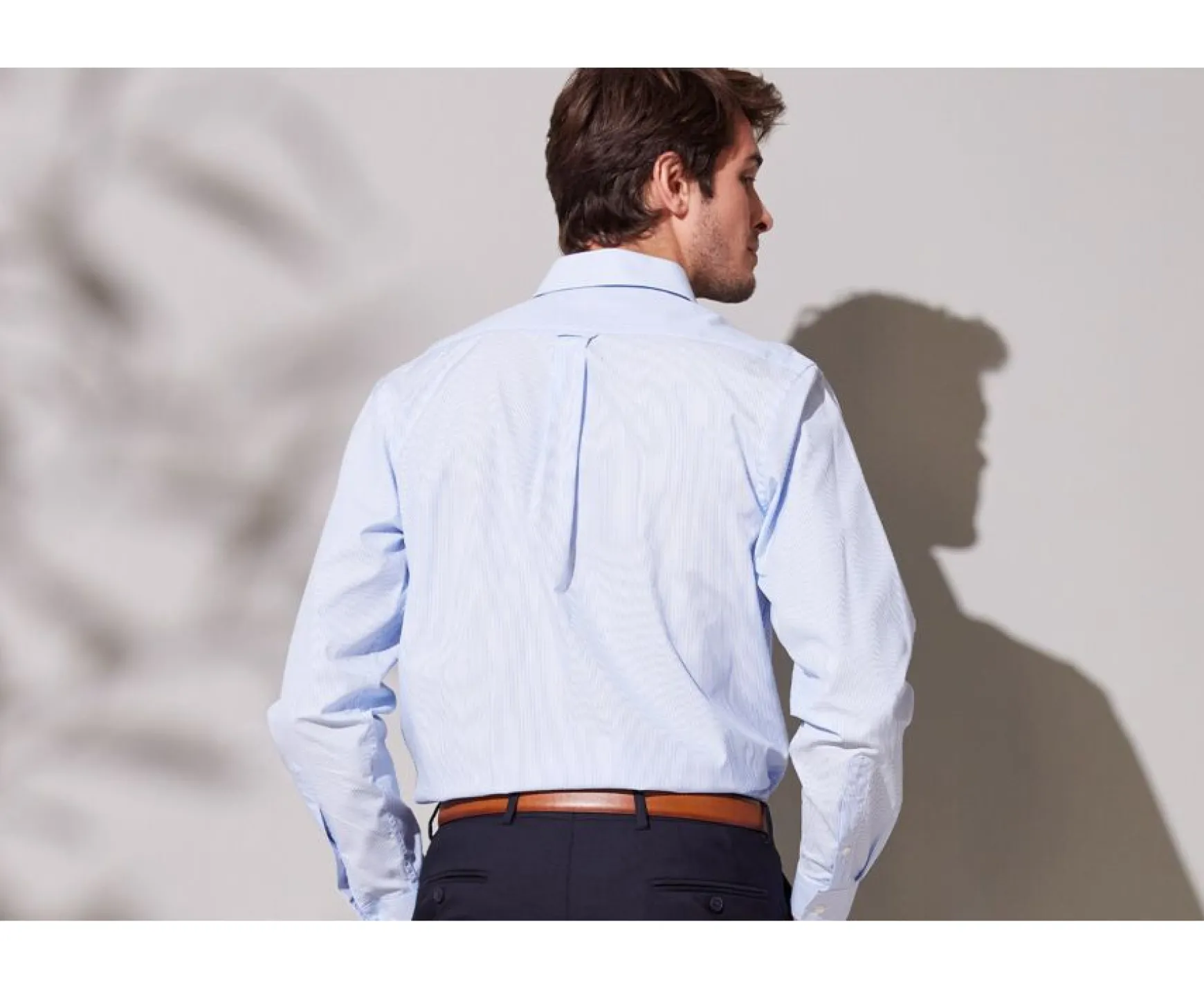 Bexley | Shirt With Thin Blue Stripes - Chest Pocket Augustin Light Blue And White