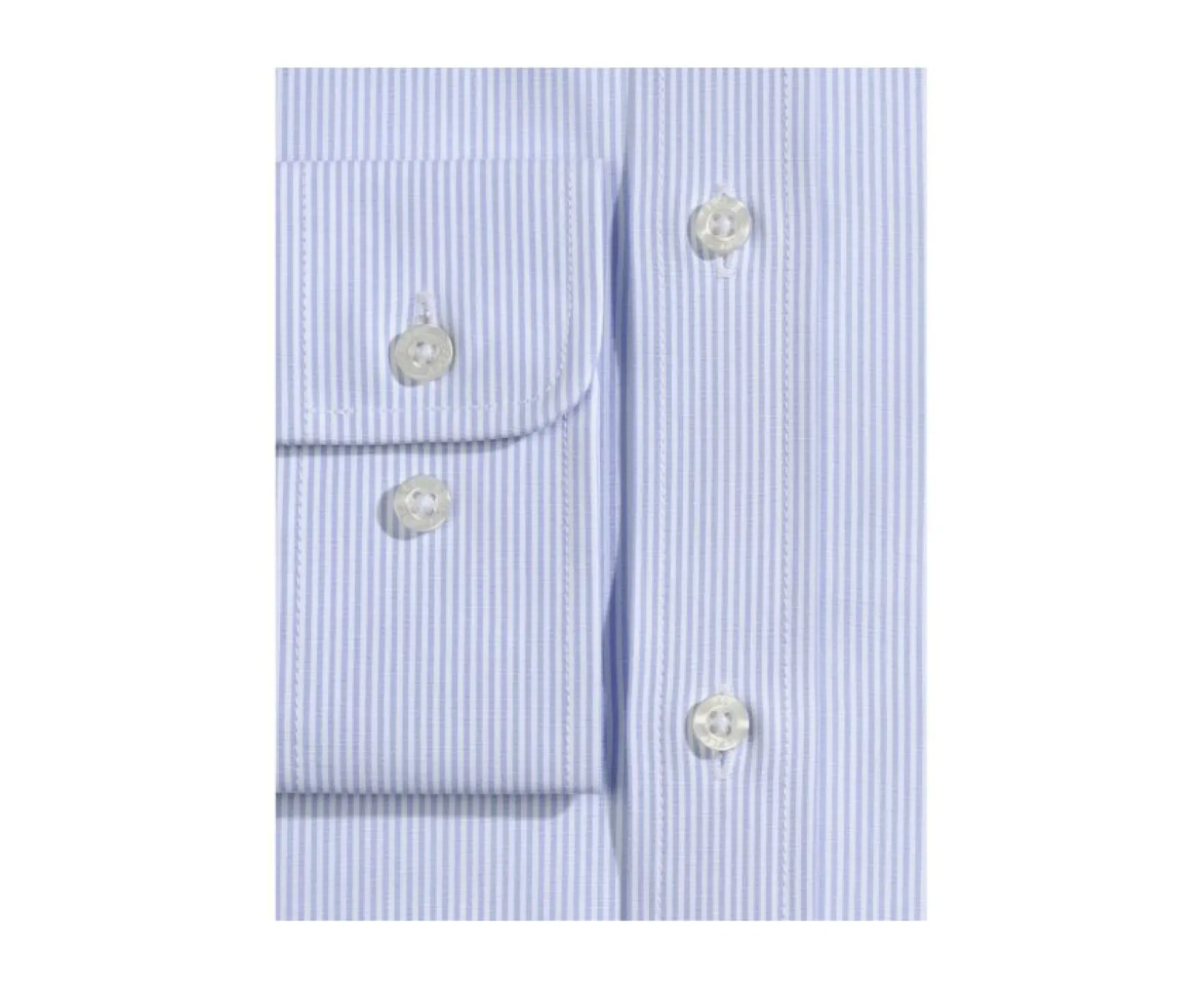 Bexley | Shirt With Thin Blue Stripes - Chest Pocket Augustin Light Blue And White