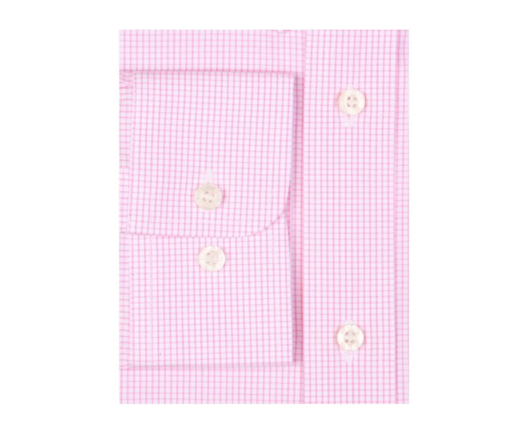 Bexley | Shirt With Thin Pink And White Checks - Pocket Tim Light Pink And White