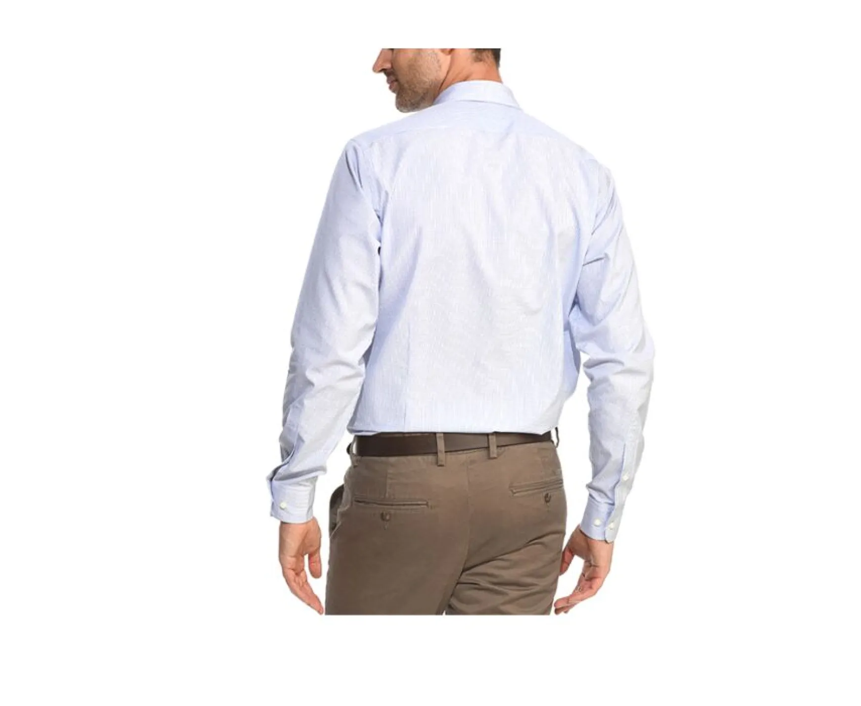 Bexley | Shirt With White And Blue Thin Checks Martin Blue Ocean