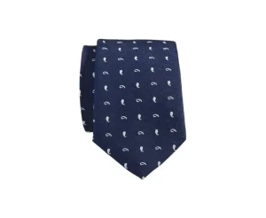 Bexley | Silk Tie | Navy And Ecru