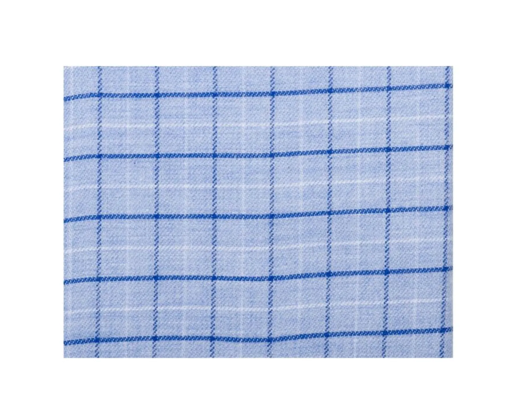 Bexley | Soft Blue Twill Shirt With Checks - Chest Pocket Benetth Soft Blue & Blue