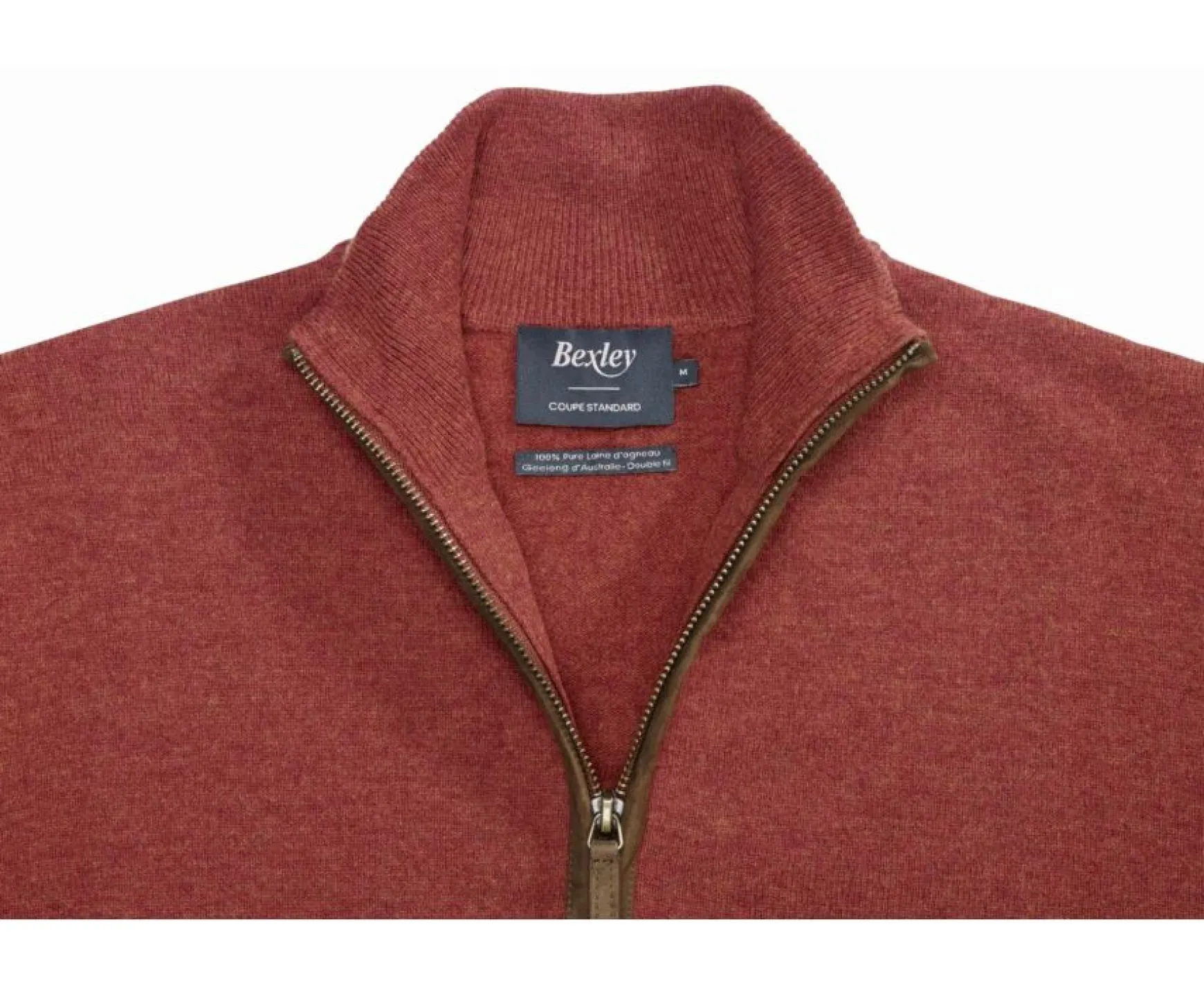 Bexley | Spice Melange Half-Zip Wool Jumper Keithy Melange Spice