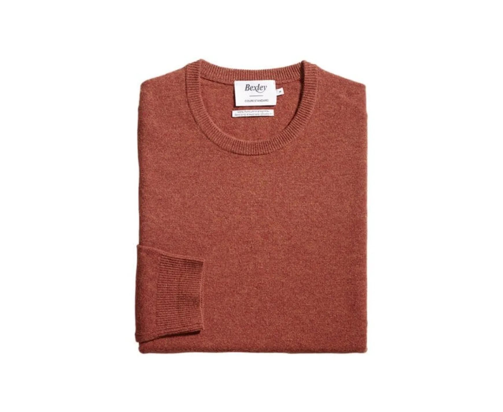 Bexley | Spice Melange Round-Neck Wool Jumper - Conan | Melange Spice