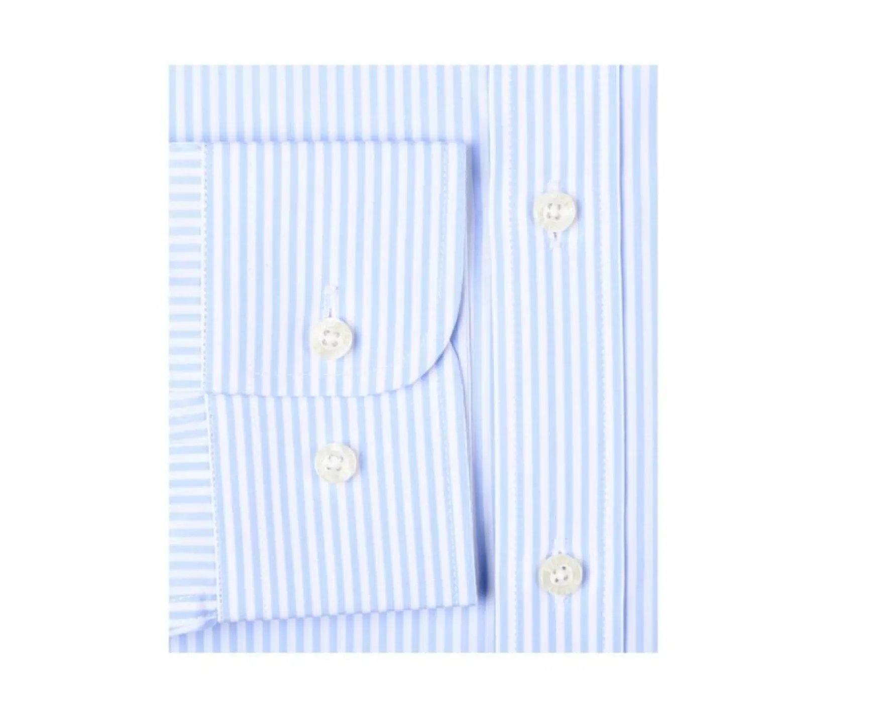 Bexley | Striped Cotton Shirt Maximilien Light Blue And White