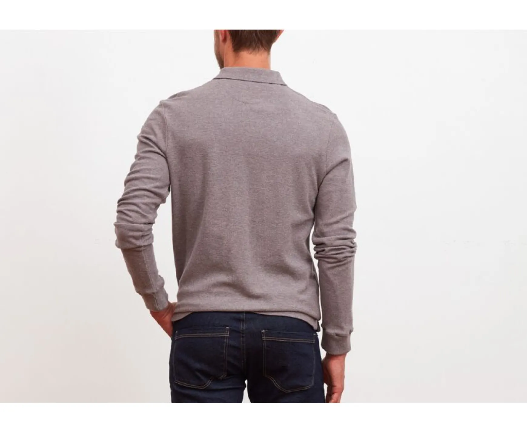 Bexley Long Sleeves Polo Shirts | Taupe Melange Men'S Long Sleeve Polo Shirt Andy Ii Ml Light Taupe Melange