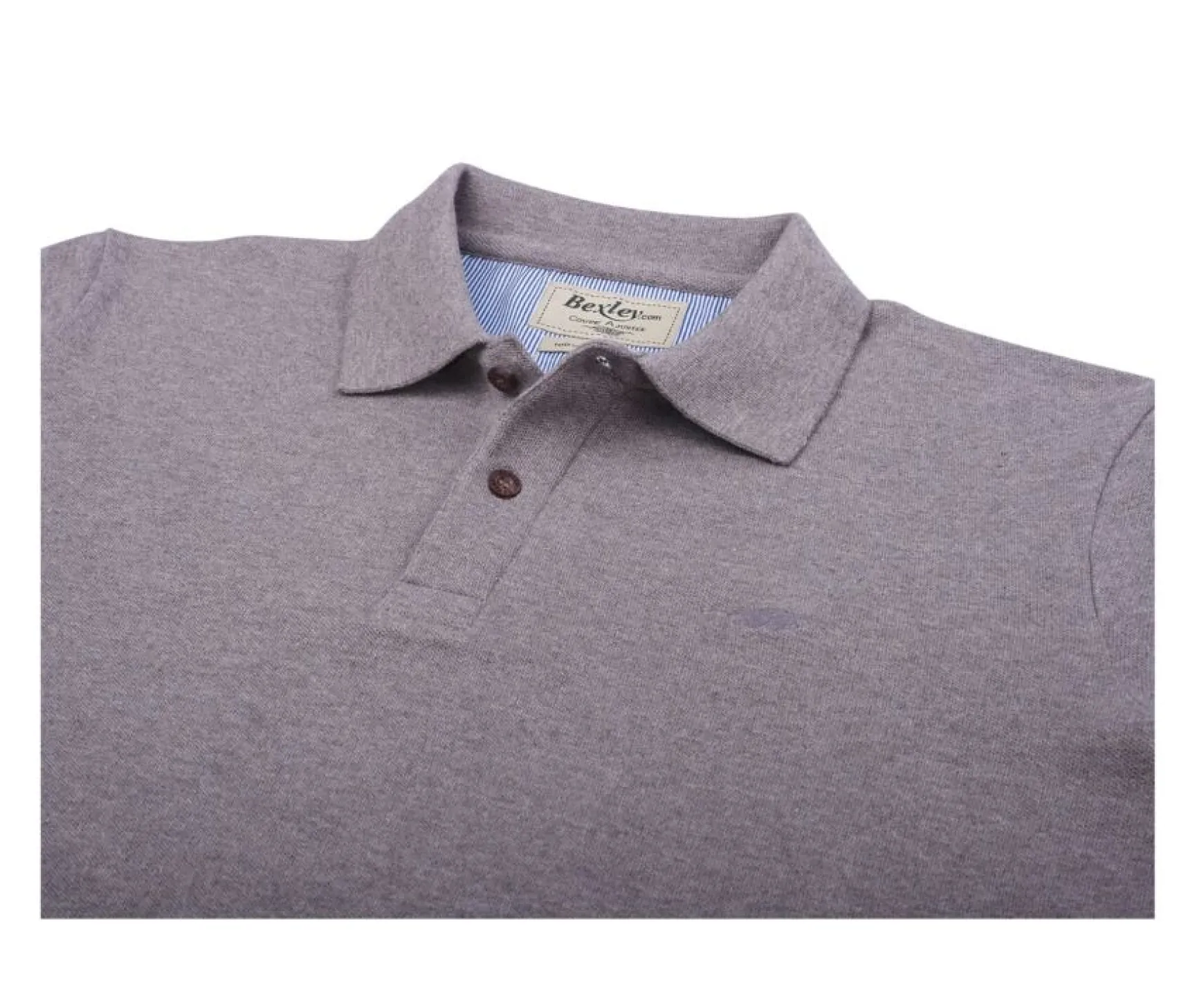 Bexley Long Sleeves Polo Shirts | Taupe Melange Men'S Long Sleeve Polo Shirt Andy Ii Ml Light Taupe Melange