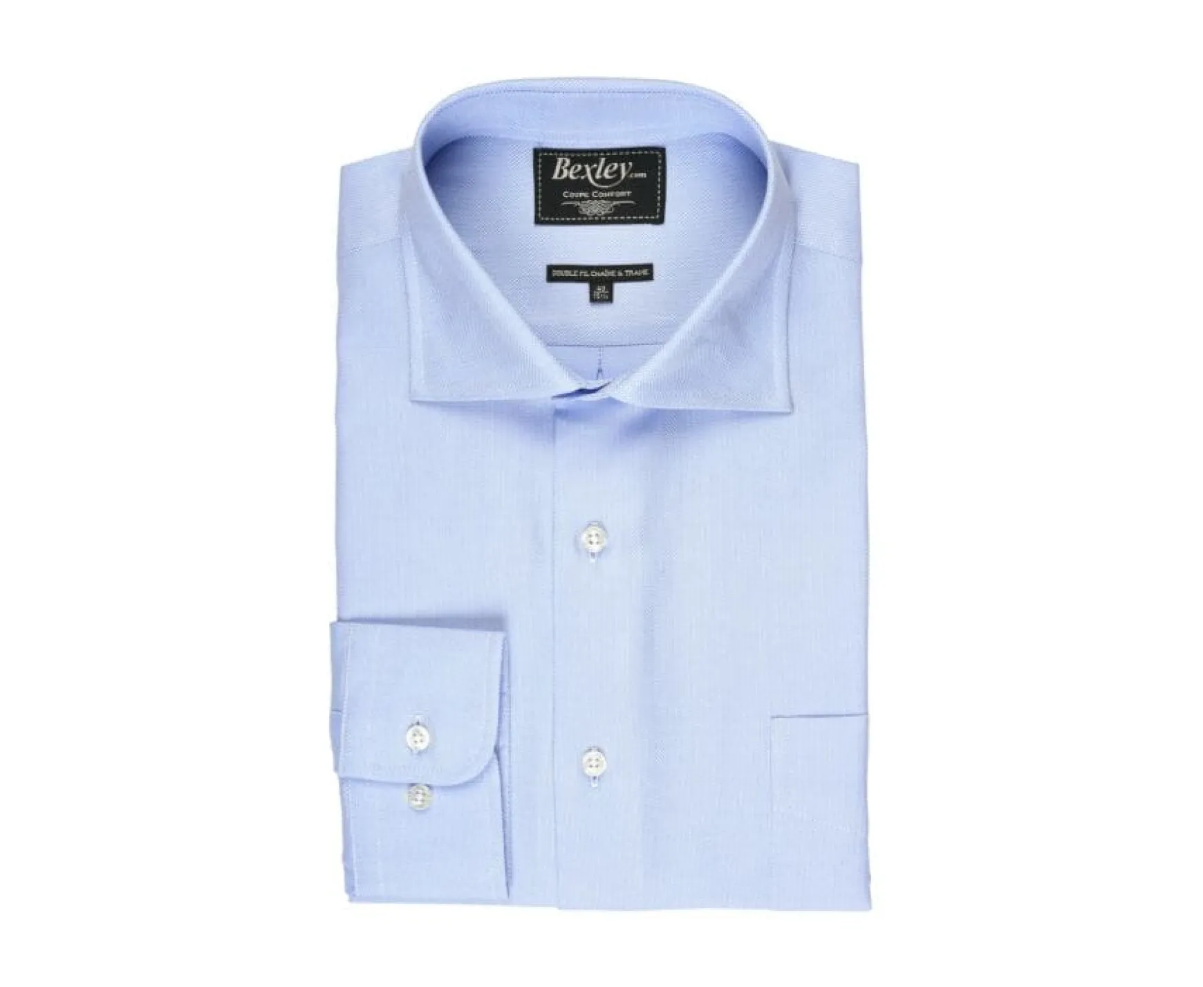 Bexley | Twill Cotton Shirt - French Collar Claudio Blue