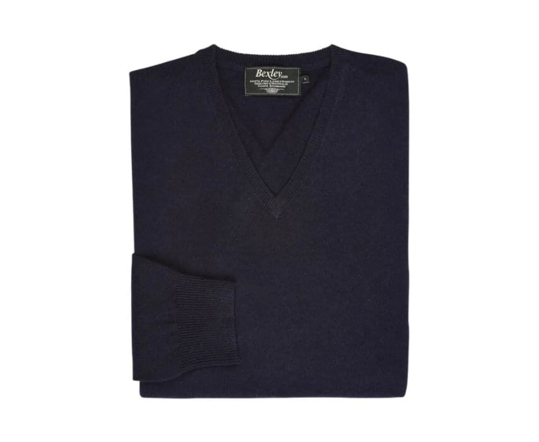 Bexley | V-Neck Wool Jumper Elian Navy