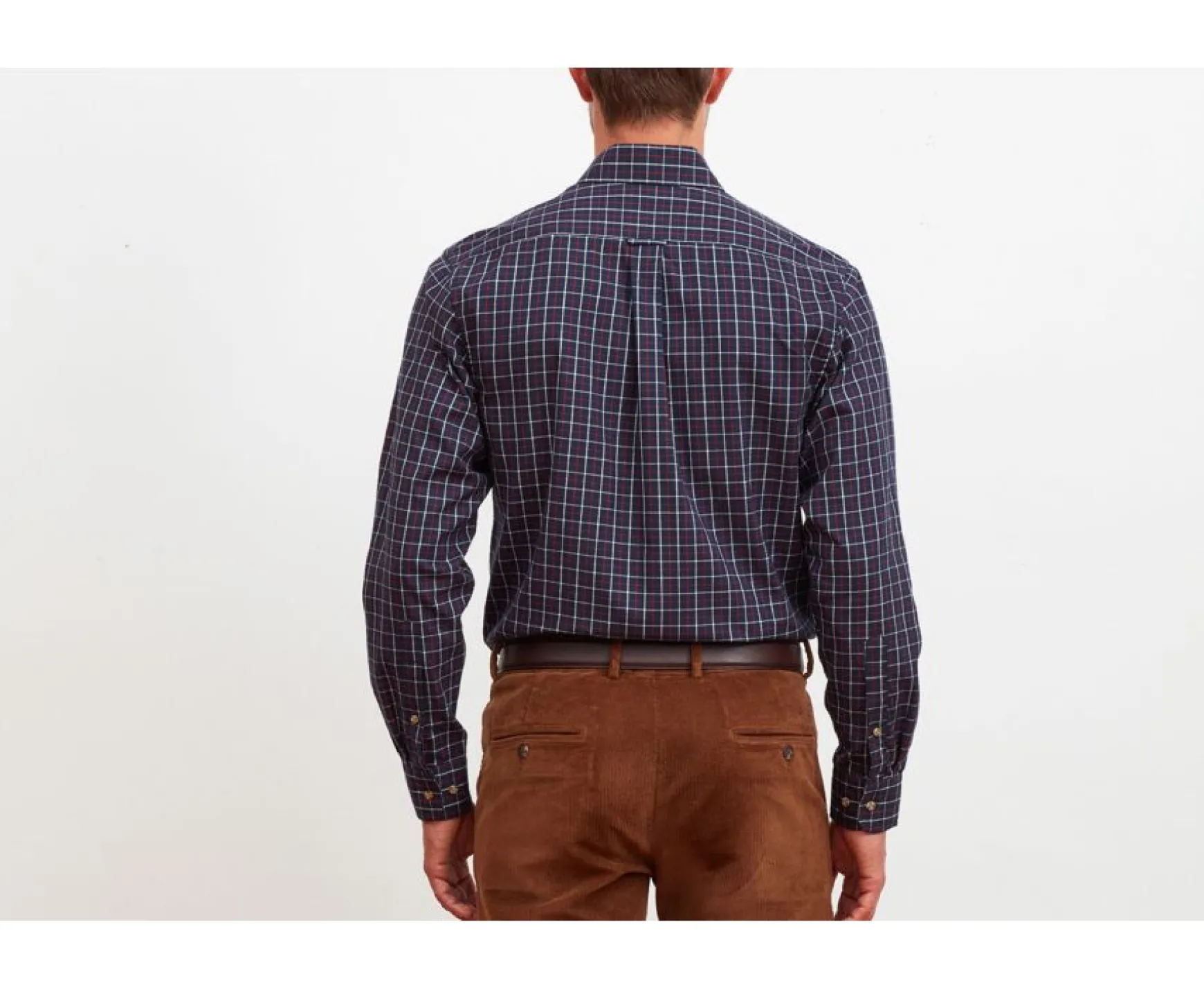 Bexley | White And Red Check Flannel Shirt Lindsay Navy Beige And Red