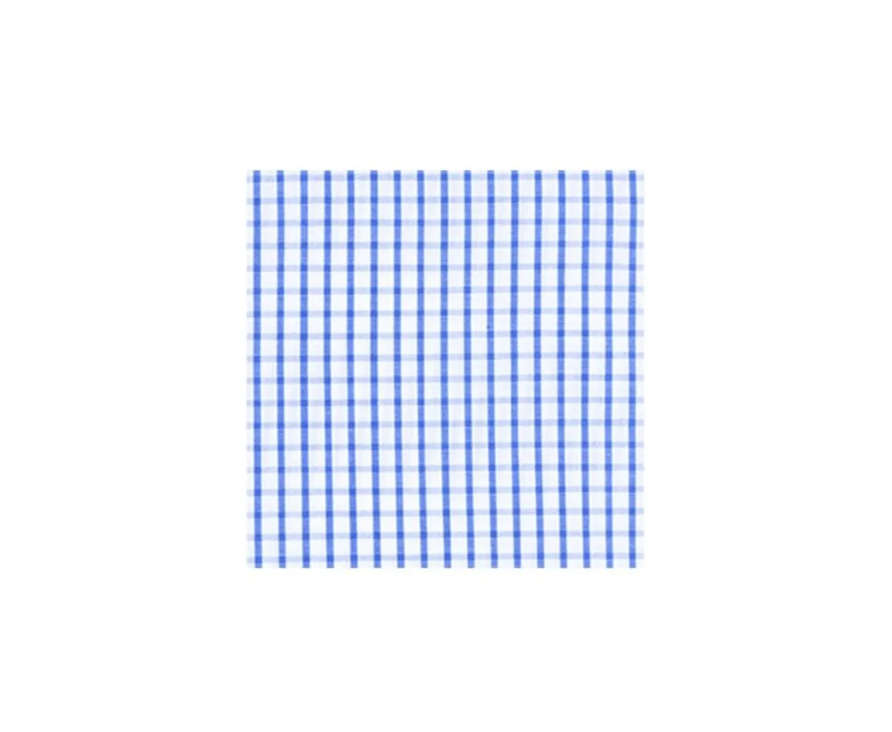 Bexley | White Cotton Shirt With Blue Checks - Pocket Scott Blue And White