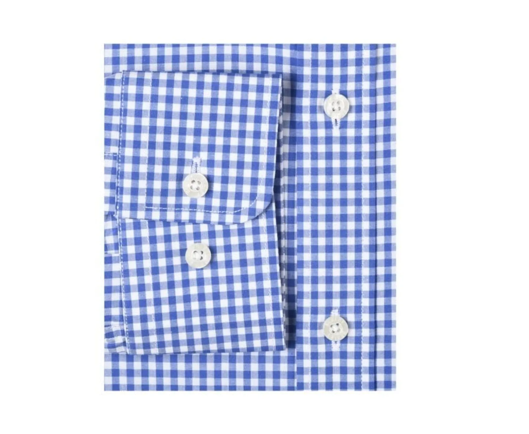 Bexley | White Cotton Shirt With Checks Ruggero Light Blue And White