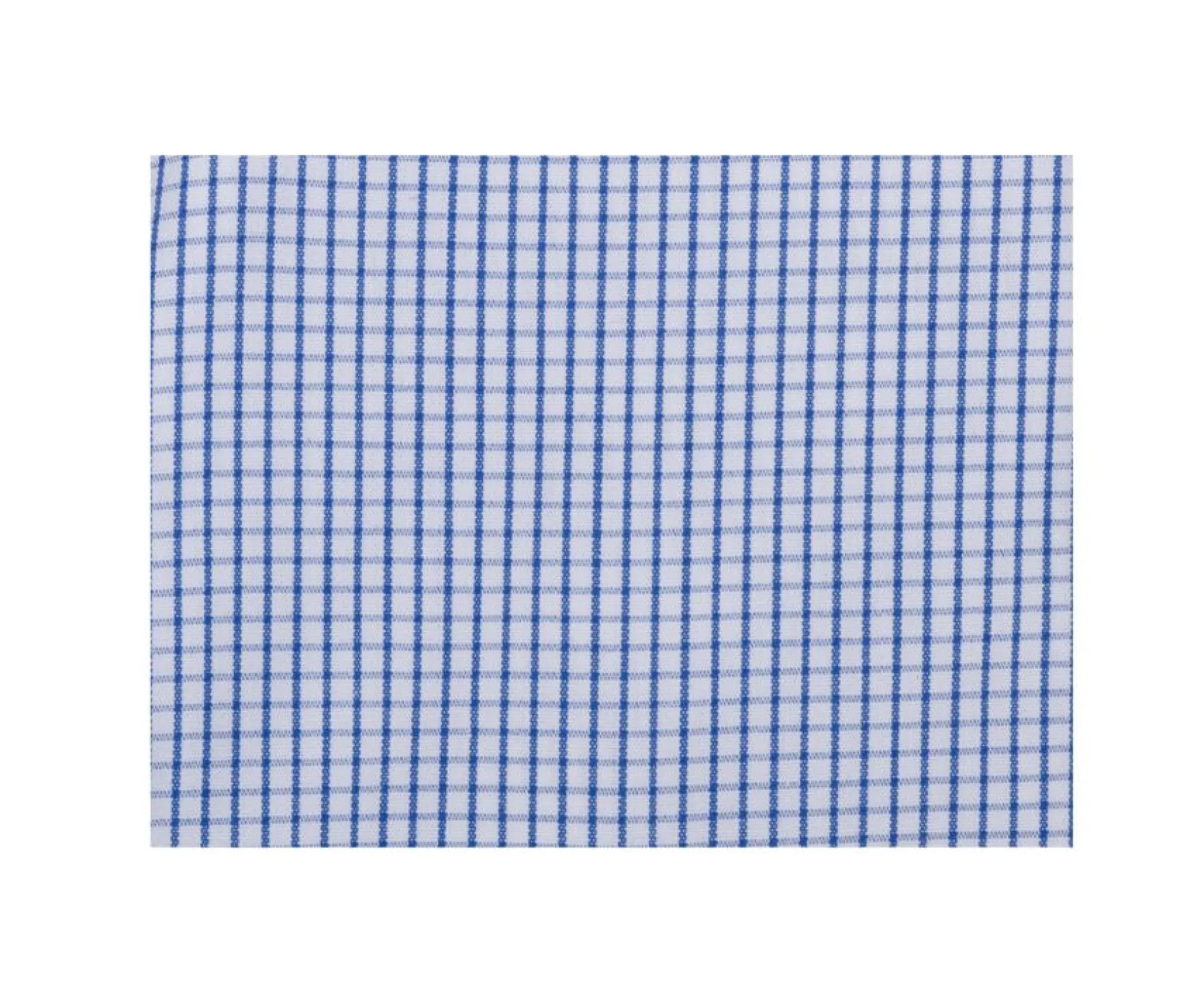 Bexley | White Cotton Shirt With Thin Blue Ocean Checks Tim Mc Blue Ocean And White
