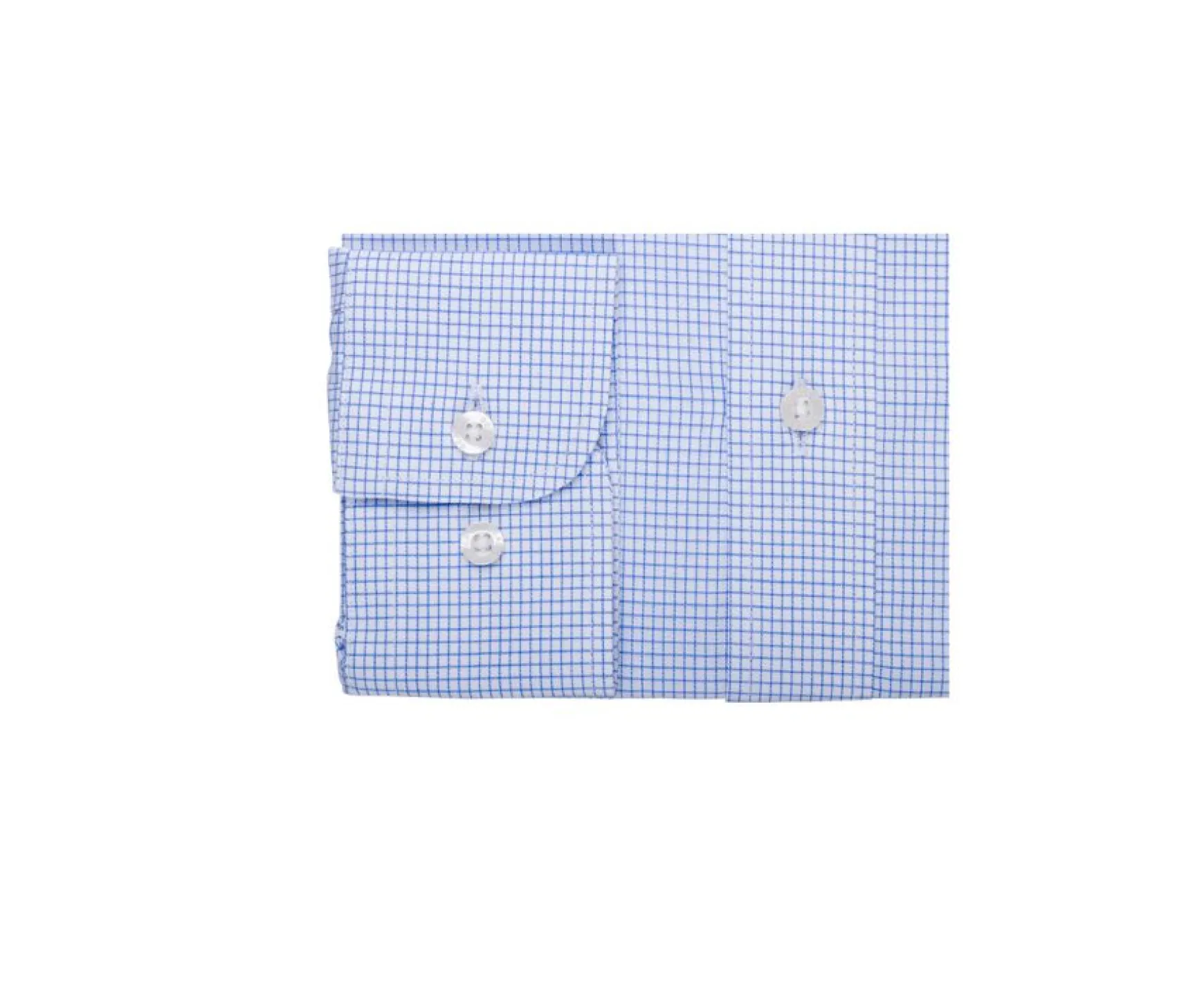 Bexley | White Twill Shirt With Blue Checks - Stellan | White And Blue