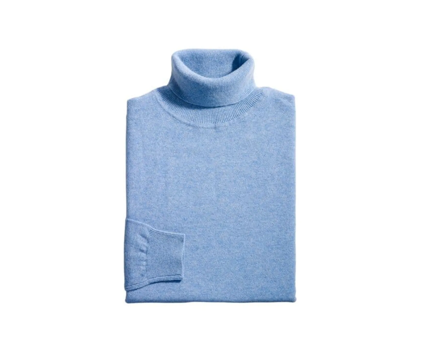 Bexley | Wool Roll-Neck Jumper - Emeric | Blue Melange