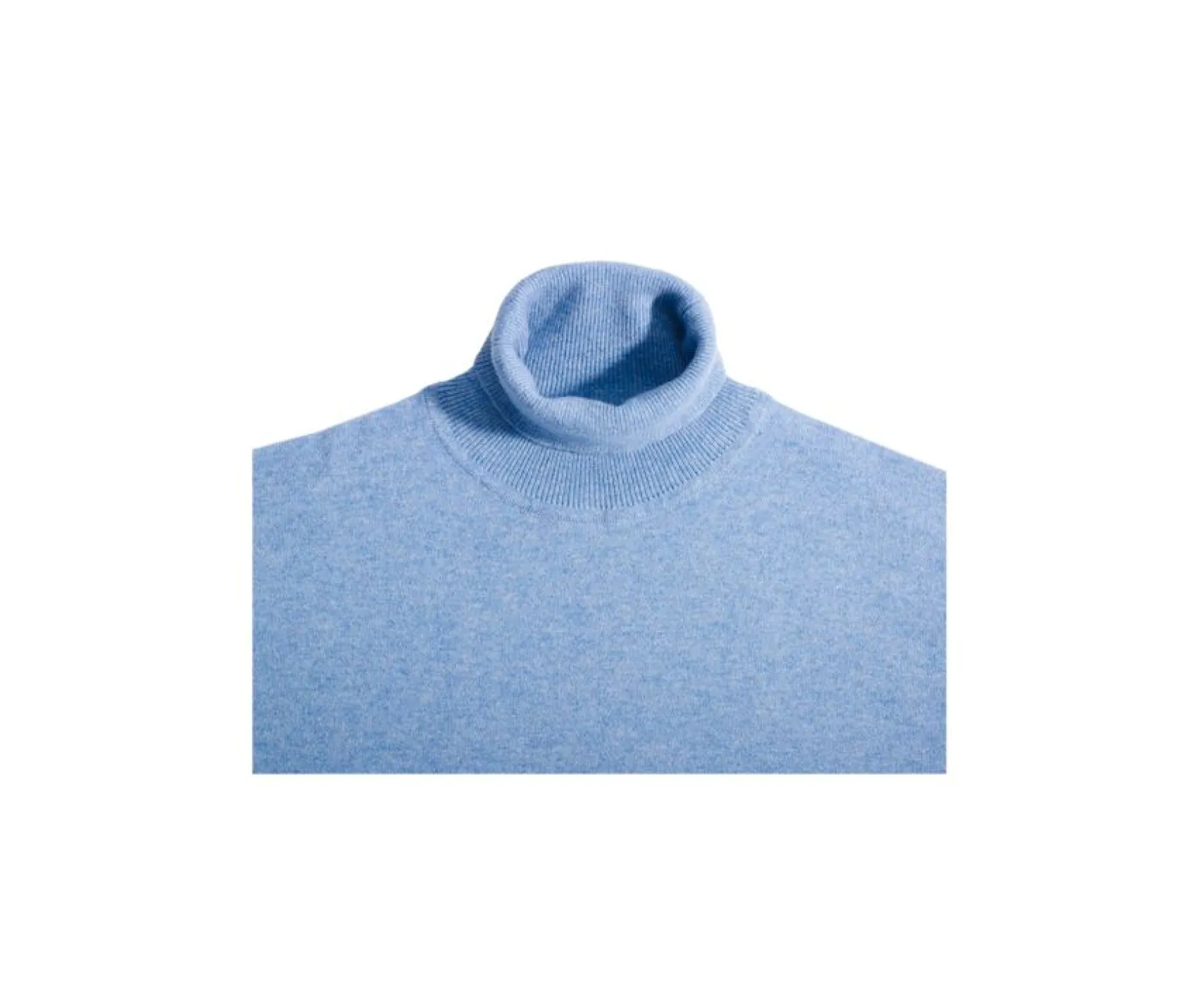 Bexley | Wool Roll-Neck Jumper - Emeric | Blue Melange