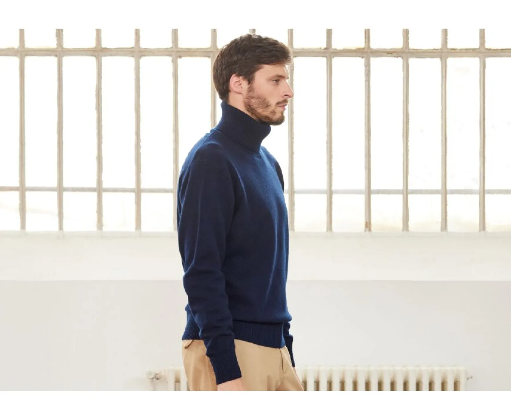 Bexley | Wool Roll-Neck Jumper - Kenneric | Navy Blue
