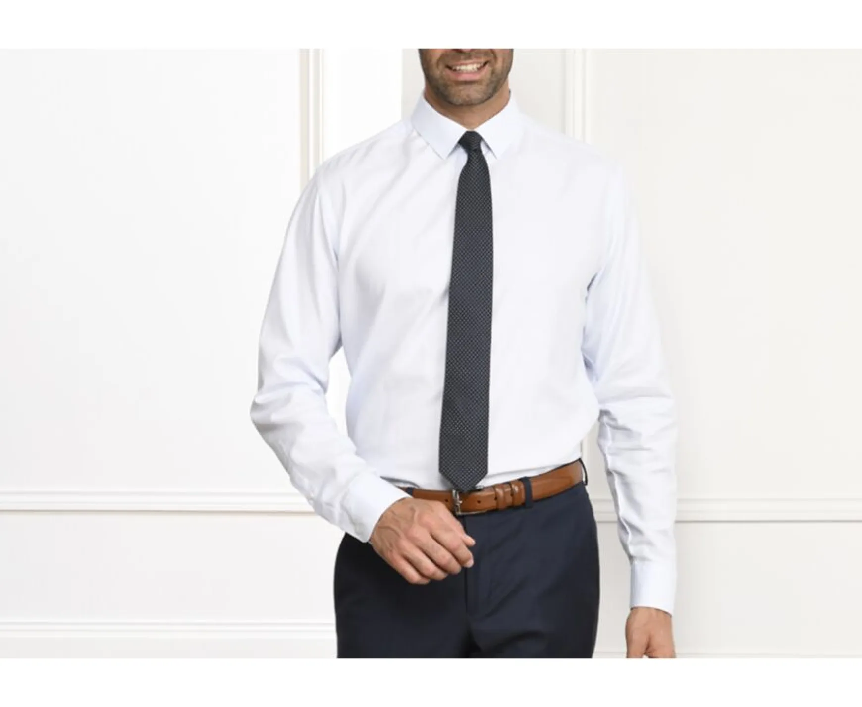 Bexley | Woven Poplin Cotton Shirt Fiacre White